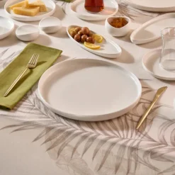 Karaca Bone China Olla 28-teiliges Servierset für 6 Personen, Weiß