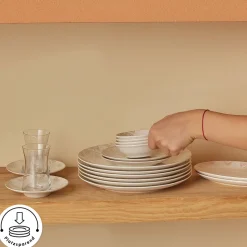 Karaca Bone China Siena 20-teiliges Tafelservice für 6 Personen, Weiß