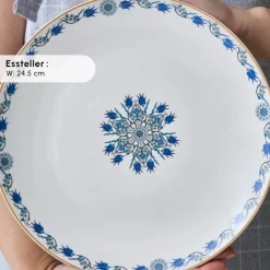 Karaca Bone China İznik 26-teiliges Servierset für 6 Personen, Mehrfarbig