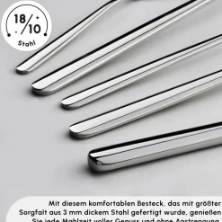 Karaca Boreas 12 Personen Besteckset, 60 Teilig