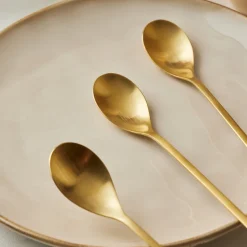 Karaca Boreas Gold 4-teiliges Latte-Löffel-Set in Box