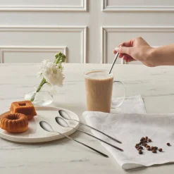 Karaca Boreas Silber 4-teiliges Latte-Löffel-Set in Box