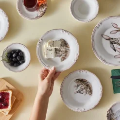 Karaca Bunny für 2 Personen Frühstücksset und Servierschalen, 12 Teilig