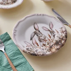 Karaca Bunny für 2 Personen Frühstücksset und Servierschalen, 12 Teilig