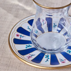Karaca Bursa Türkisches Teeglas-Set, 12-teilig, Marineblau