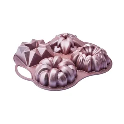 Karaca Cake pro aluminium guss dekorative kuchen form, 4 stück, 28cmx35cm, rosa