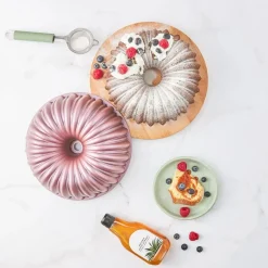 Karaca Cake Pro Bundform Aluminiumguss Rosa Kuchenform