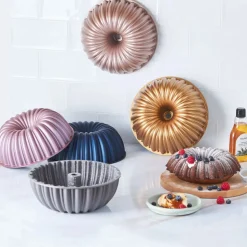 Karaca Cake Pro Bundform Aluminiumguss Rosa Kuchenform