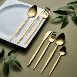 Karaca Callisto Besteckset für 12 Personen, 84-teilig, Gold