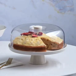 Karaca Calvin Tortenkuppel mit Fuß 28 cm