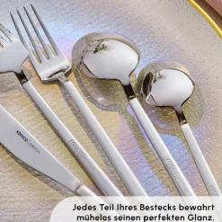 Karaca Carmelo Premium mit Boxed Besteckset, 91 Teilig
