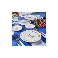 Karaca Cassia 4 Personen Frühstücksset und Servierschalen, 18 Teilig