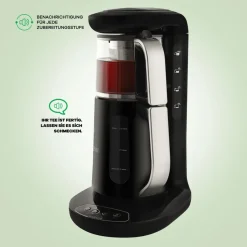 Karaca Caysever Robotea Teemaschine und Wasserkocher Chrom