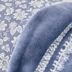 Karaca Celerina Bettwäsche-Set aus 100 % türkischer Baumwolle, Doppelbett, Blau