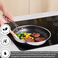 Karaca Ceramica Steel 3Ply Edelstahl-Kochgeschirr-Set