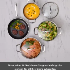 Karaca Ceramica Steel 3Ply Edelstahl-Kochgeschirr-Set