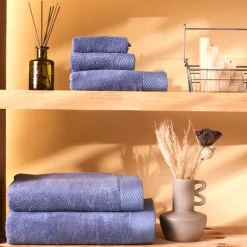 Karaca Chandler Modal Badetuch, Blau, 100x150cm