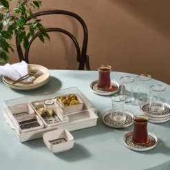 Karaca Clara 7-teiliges Keramik-Frühstücksset, Mehrfarbig