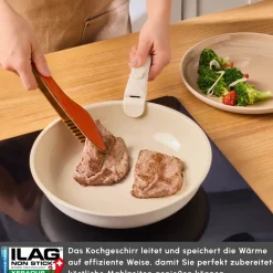 Karaca Comfort 6-teiliges Keramik-Kochgeschirrset mit abnehmbaren Griffen