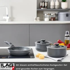 Karaca Comfort 6-teiliges Kochgeschirr-Set mit Abnehmbaren Griffen