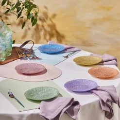 Karaca Cotton Colored Silvery für 6 Personen Dessert Set, 6 Teilig