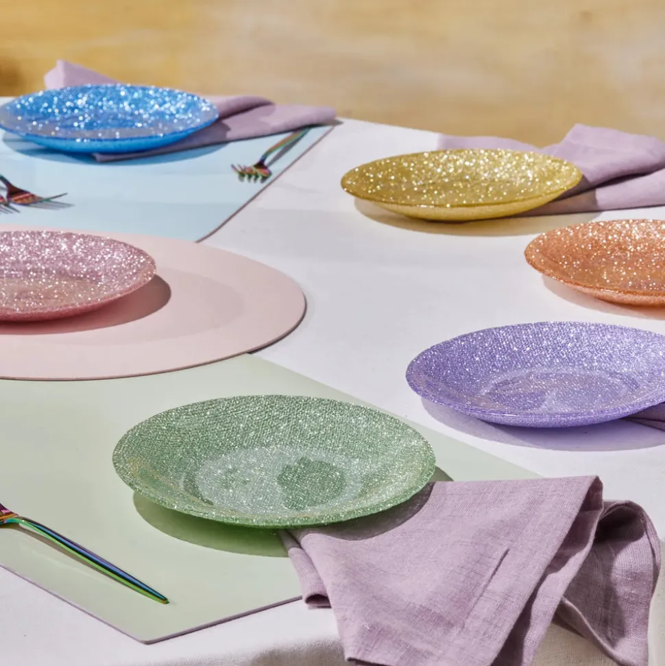 Karaca Cotton Colored Silvery für 6 Personen Dessert Set, 6 Teilig