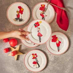 Karaca Couple Kuchenteller Set für 6 Personen