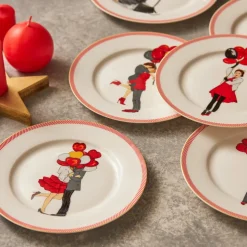 Karaca Couple Kuchenteller Set für 6 Personen