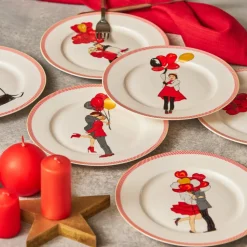 Karaca Couple Kuchenteller Set für 6 Personen