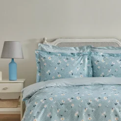 Karaca Daisy 100% Baumwolle Einzelbett Bettwäsche Set, Mint