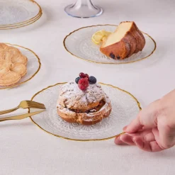 Karaca Dalia Gold Dessert-Set für 6 Personen, 7 teilig