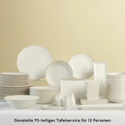 Karaca Donatella 70-Teiliges Tafelsservice Für 12 Personen – New Bone