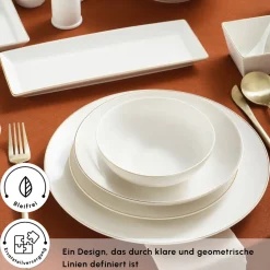 Karaca Donatella 70-Teiliges Tafelsservice Für 12 Personen – New Bone