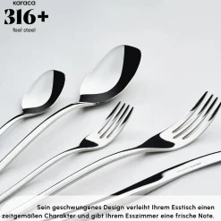 Karaca Dora 316+ Premium 84 Teiliges Für 12 Personen Besteck Set