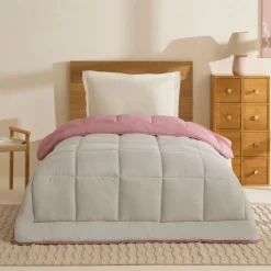 Karaca Double Face Bettdecke Pudra - Hellgrau 155X220