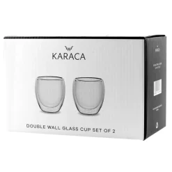 Karaca Double Wall Borosilikat Glas Tasse 2er Set 300 ml