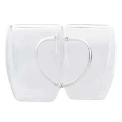 Karaca Double Wall Borosilikat Glas Tassenet für 2 Personen 300 ml