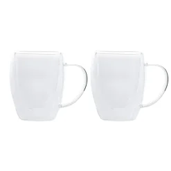 Karaca Double Wall Borosilikat Glas Tassenet für 2 Personen 300 ml