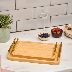 Karaca Duotroy Bambus Schneidebrett Tablett, Farblos