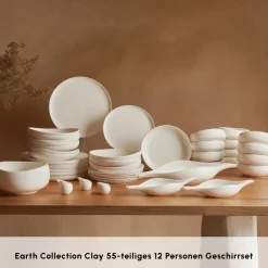 Karaca Earth Collection Clay 55-teiliges 12 Personen Geschirrset