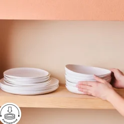 Karaca Earth Collection Clay 55-teiliges 12 Personen Geschirrset