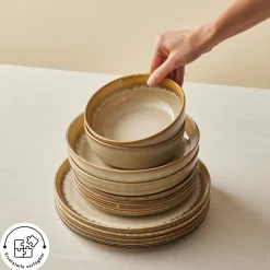 Karaca Earth Collection Earthy Light Reactive 52-Teiliges 12-Personen Geschirrset