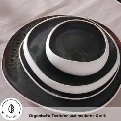 Karaca Earth Collection Galactic 55-teiliges Tafelservice für 12 Personen – Weiß