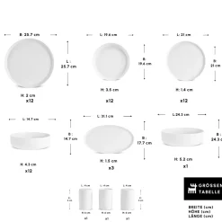Karaca Earth Collection Matte Glaze 55-teiliges 12-Personen Geschirrset