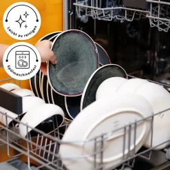 Karaca Earth Collection New Galactic Weiß 59-Teiliges 12-Personen Geschirrset