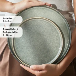 Karaca Earth Collection Skal 55-teiliges Tafelservice für 12 Personen