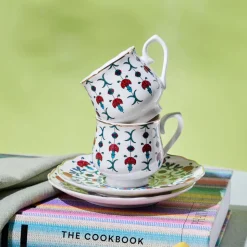 Karaca Ebruli 90 ml 6-teiliges Kaffeetassenset, Mehrfarbig