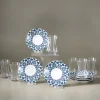 Karaca Edirne 12-teiliges Bone-China Türkisches Teeset für 6 Personen, 130 ml, Mehrfarbig