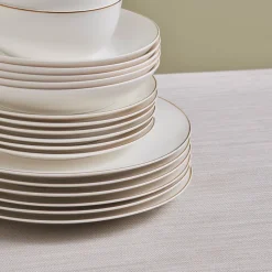 Karaca Elegance Bone Esbelto 53-teiliges Tafelservice für 12 Personen – Gold