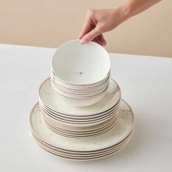 Karaca Elegance Bone Festival 24-teiliges Tafelservice für 6 Personen